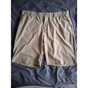 Adidas Men's Performance Casual Golf Shorts Khaki Men's Size 40 Flat Front